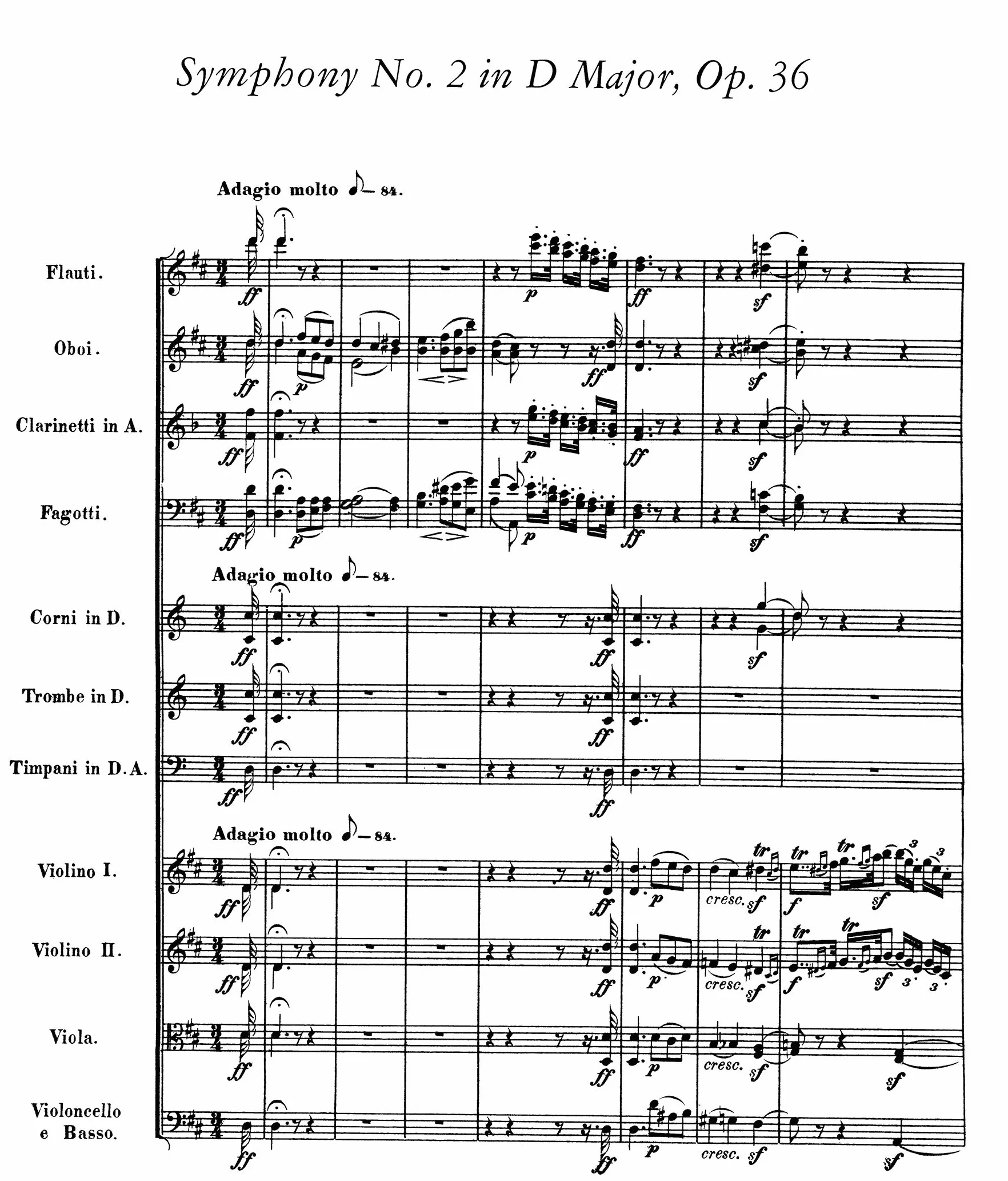 Ludwig van beethoven : symphonies nos. 1, 2, 3 and 4 - orchestre - partition