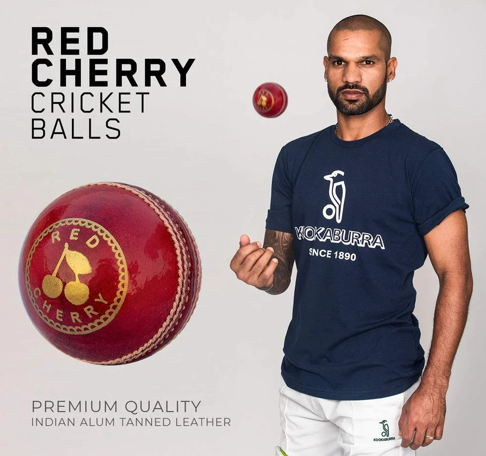 Skórzana piłka do krykieta RED CHERRY 4 szt.