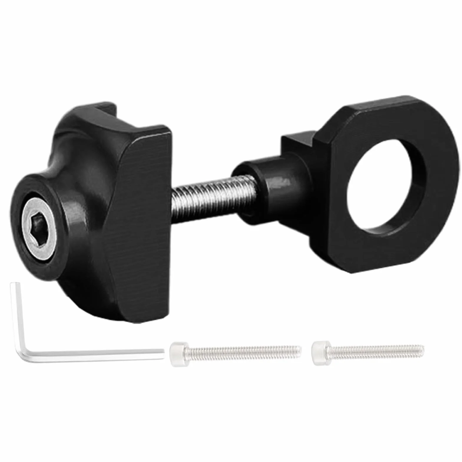 Bike Chain Tensioner, Portable Cycling Fastener, Chain Stabilizer Tool, 2x1.22x1.2cm Safety Enhancer, Fit, Black, for Men’s and Women’s Biking Performance Convenience