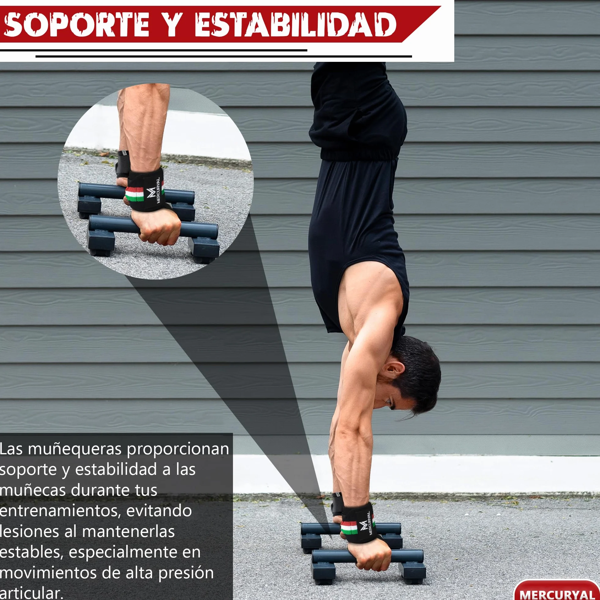 MERCURYAL 2 Wrist Opaski na nadgarstki Crossfit – Nowy zaawansowany Włochy – Akcesoria fitness – Wrist Okłady sportowe dla mężczyzn i kobiet