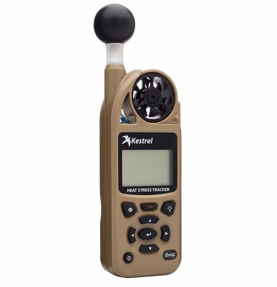 Kestrel 5400 Heat Stress Tracker Pro z łącznikiem kompasem uchwytem łopatkowym jasnobrązowy
