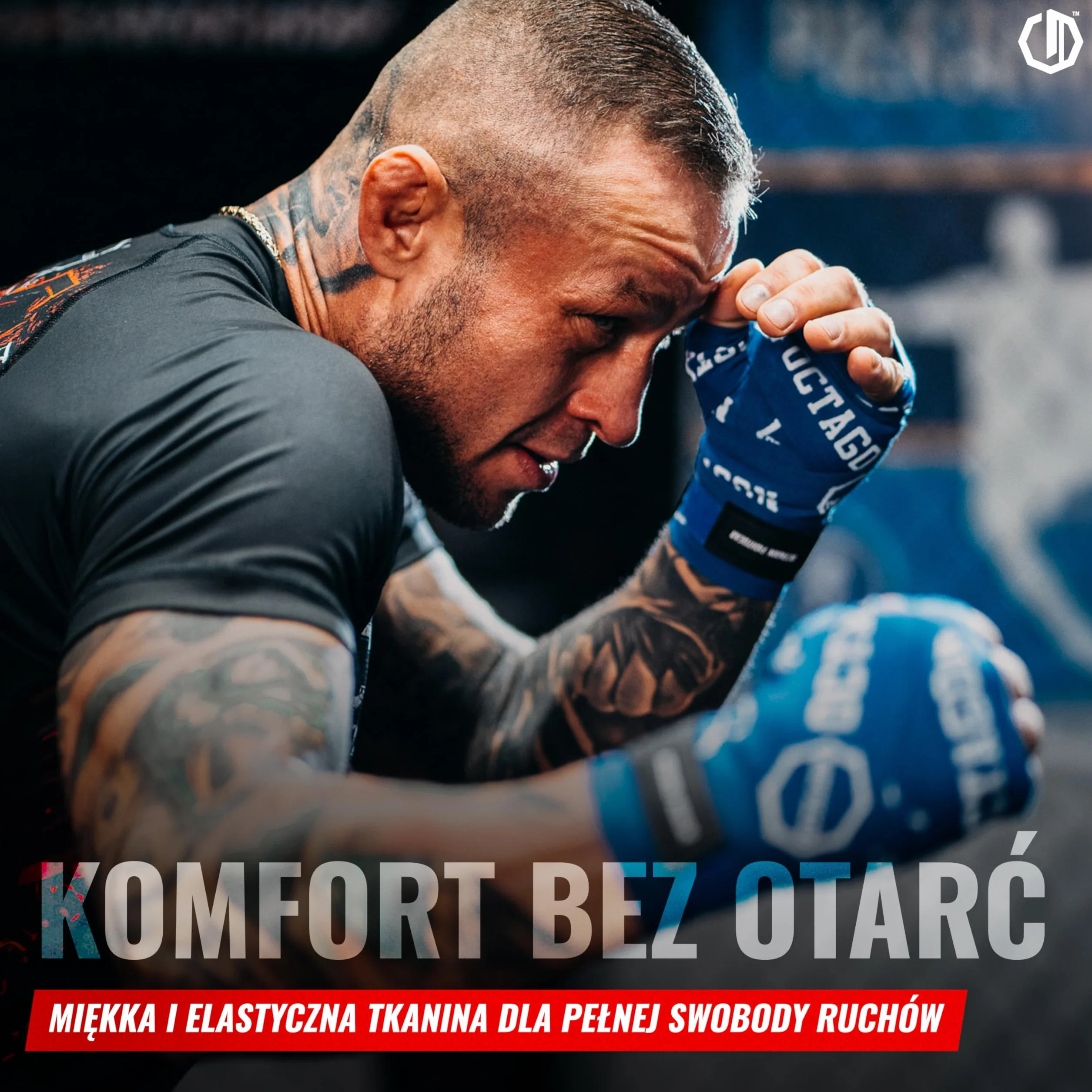 Bandaże Bokserskie Bawełniane 3 m Czerwony Ochrona Dłoni Boks MMA
