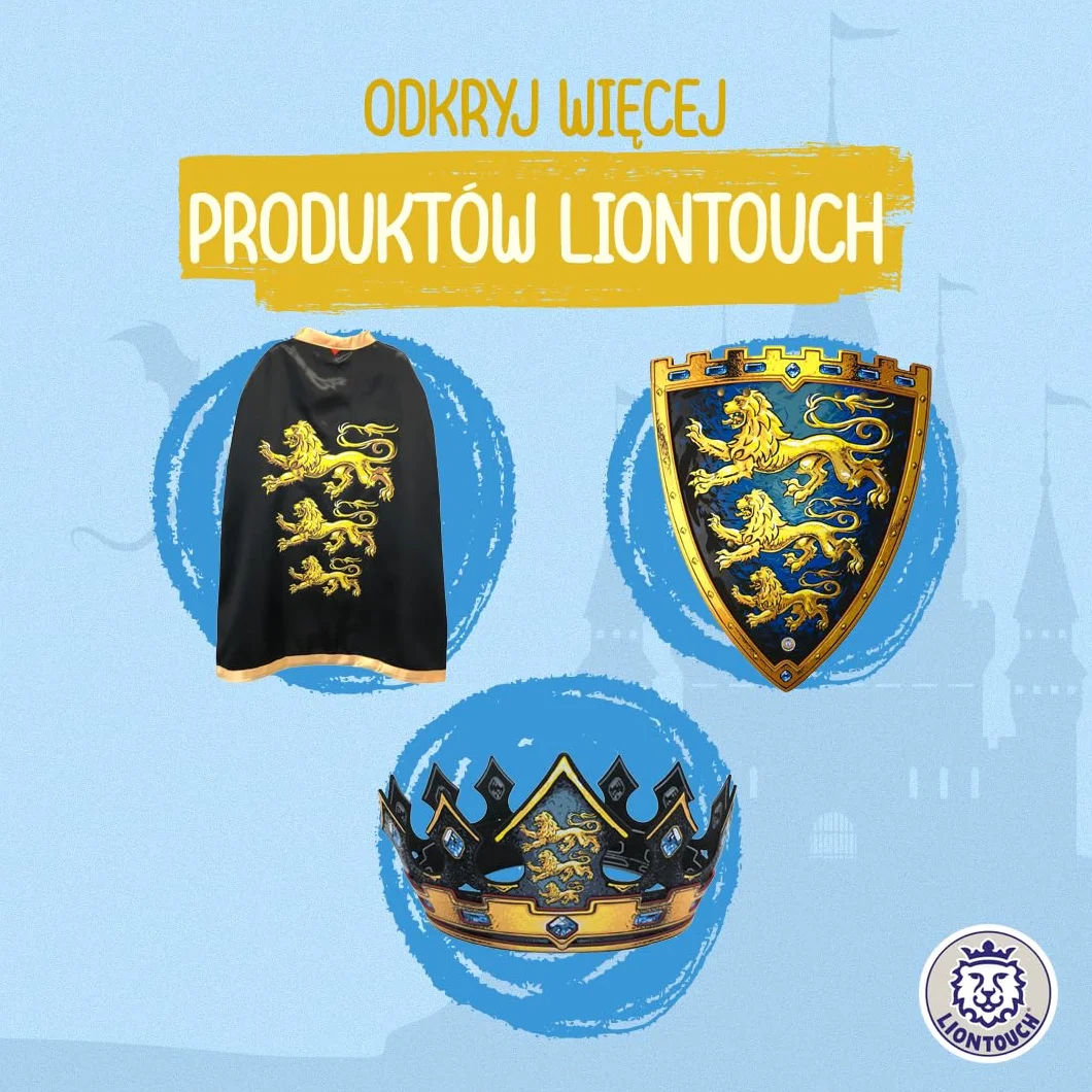 Liontouch Potrójny miecz króla lewa 58,5 cm średniowieczna zabawka piankowa dla dzieci