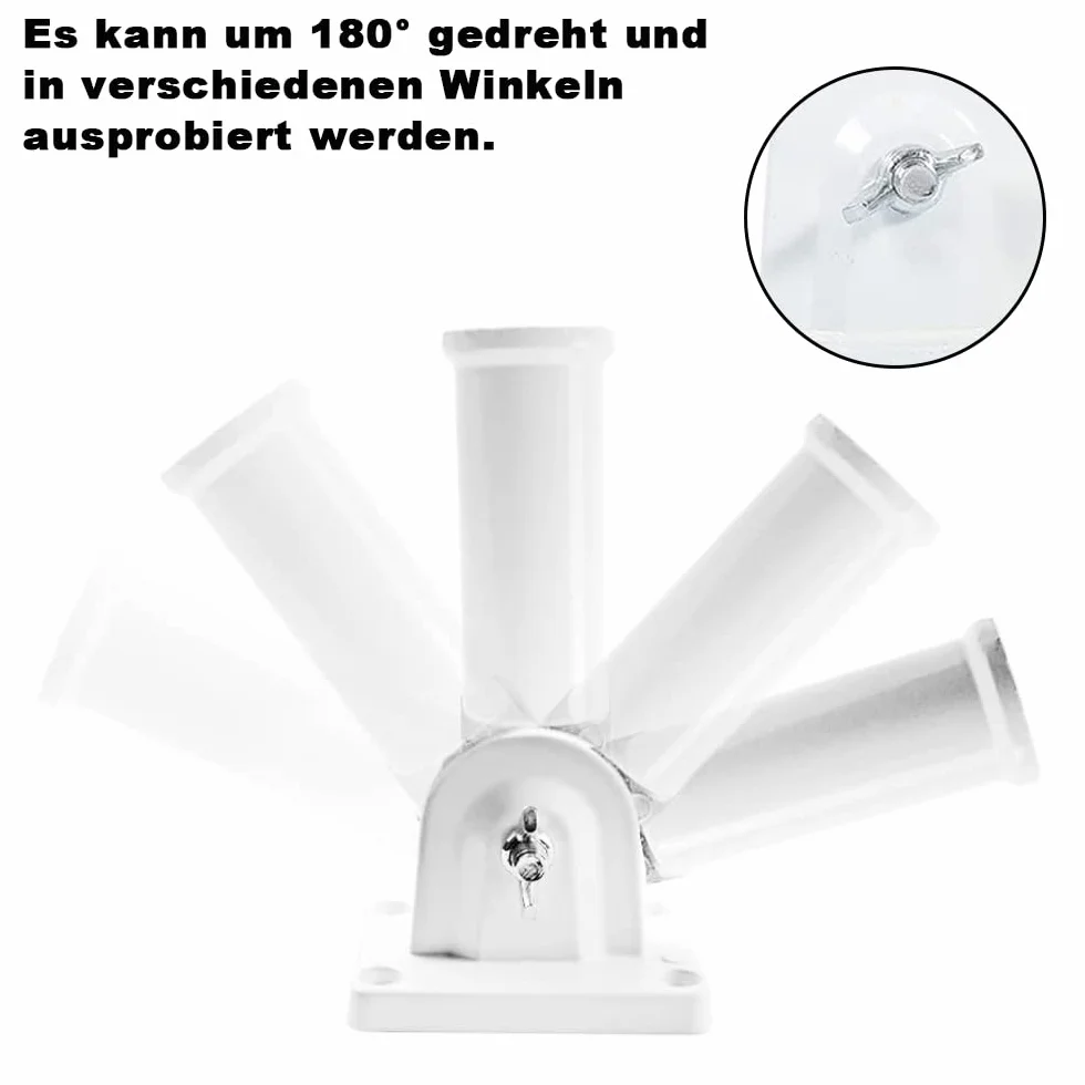 Uchwyt na maszt na flagę, uchwyt na maszt, regulowany drążek na flagę, do dekoracji flagi, biały