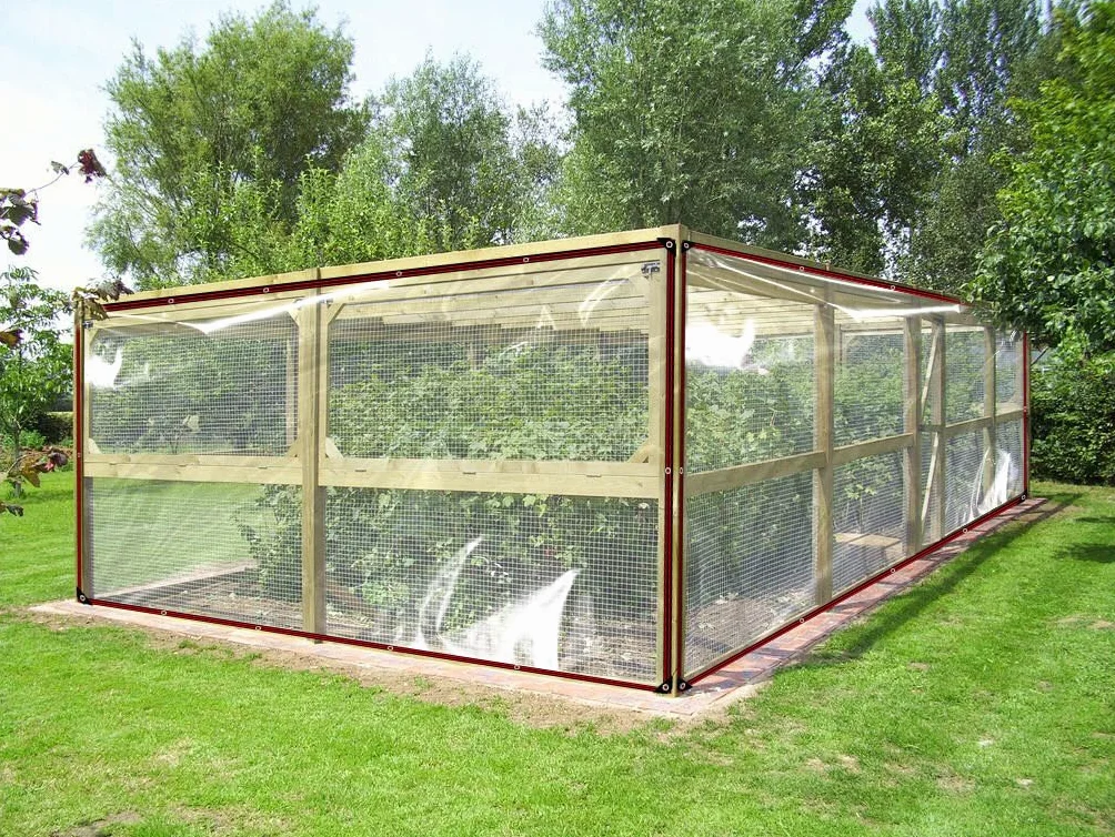 Przezroczysta plandeka z oczkami 2 x 3 m, wodoszczelna, na meble ogrodowe, odporna na warunki atmosferyczne, wodoszczelna, do użytku na zewnątrz, do szklarni