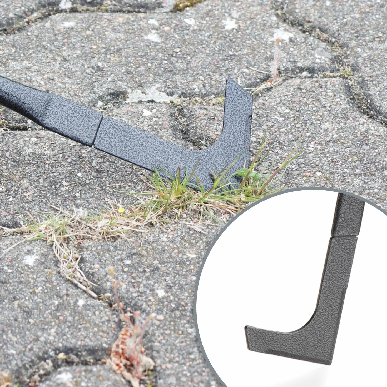 COM-FOUR® 5-czesciowy zestaw narzedzi ogrodowych - zestaw ogrodowy z podwójna motyka, malym kultywatorem, skrobaczka do fug, grabiami recznymi, kielnia