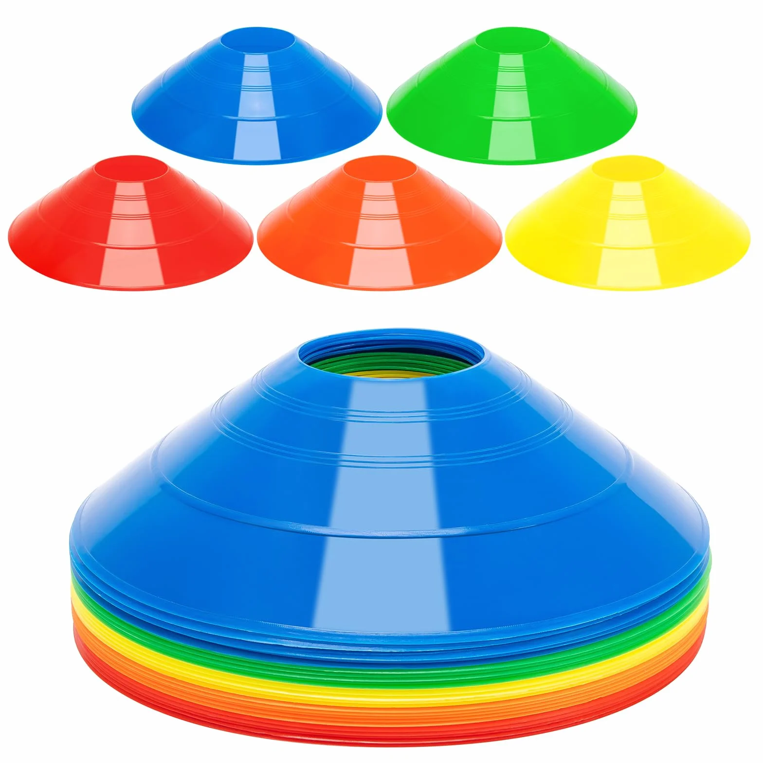 Stożki treningowe Pro Disc Cones 25 szt. z torbą do przenoszenia piłkarskie zwinność