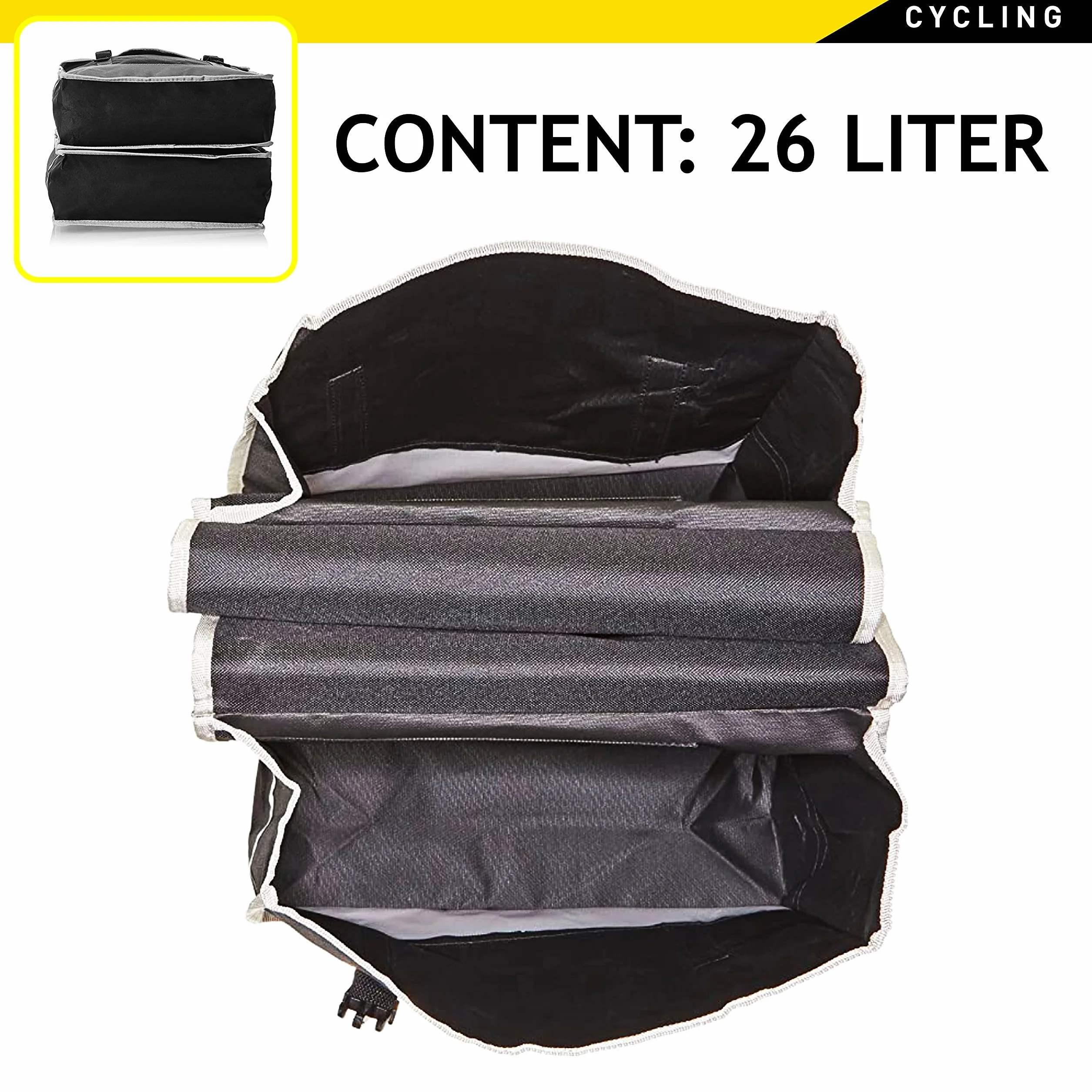 Dunlop Uniseks 8711252417400 Torba Rowerowa, Czarny, 36 x 30 x 12 cm