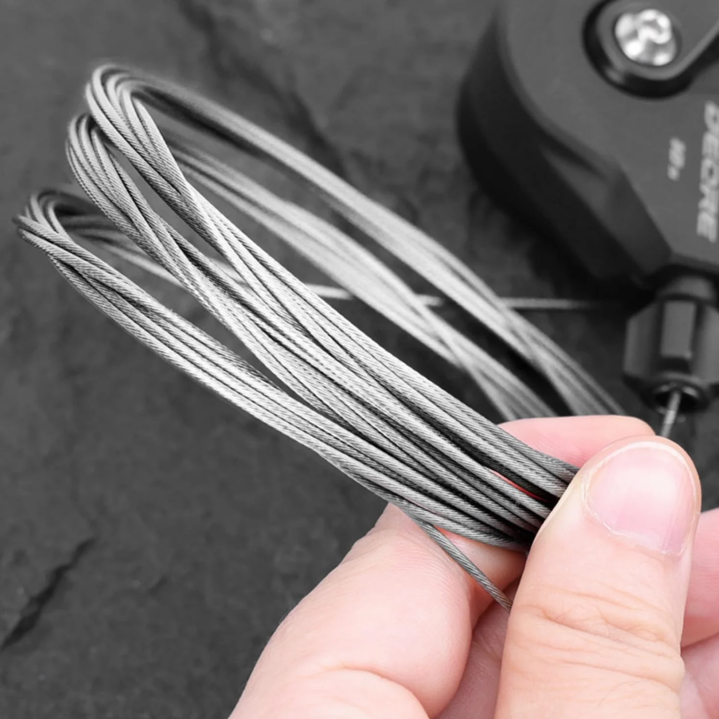 Uniwersalna linka zmiany biegów rowerowych, 2 sztuki, kabel ze stali nierdzewnej Ø 1,2 mm x 2100 mm, kompletny zestaw do zmiany biegów na rowerze wyścigowym MTB, miejskim, trekkingowym
