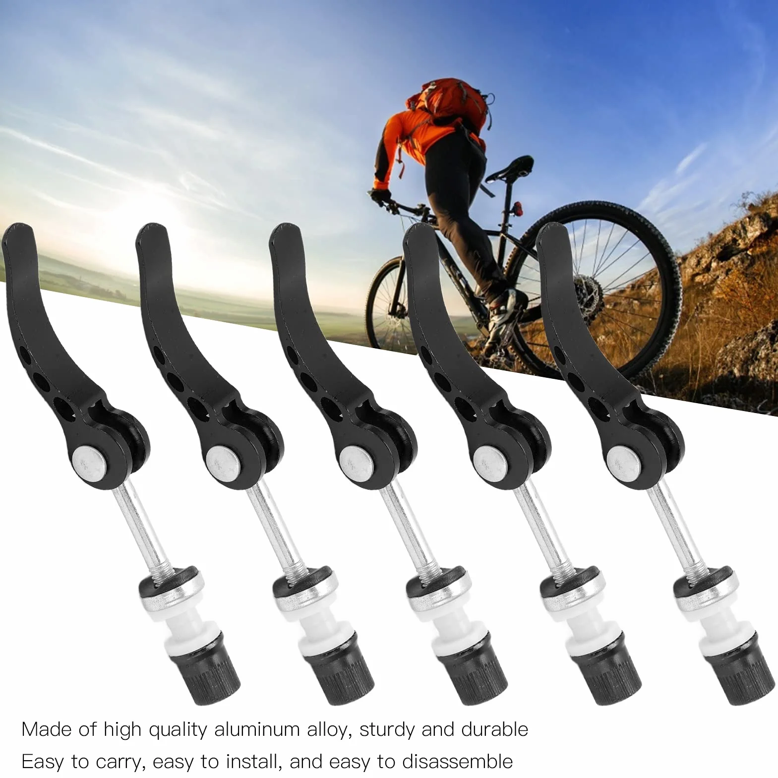 Zacisk Sztycy Rowerowej, 5 Szt. Zaciski Sztycy ze Stopu Aluminium Quick Release Zacisk do Rur Rowerowych Ostre Koło do Rowerów Szosowych MTB