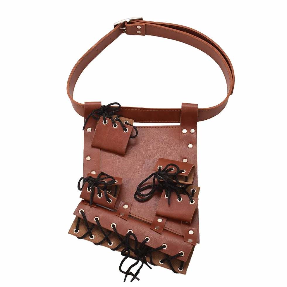 BLESSUME Średniowieczny uchwyt na miecz, renesansowy pasek kabura żaba Rapier Belt Cross Lacing