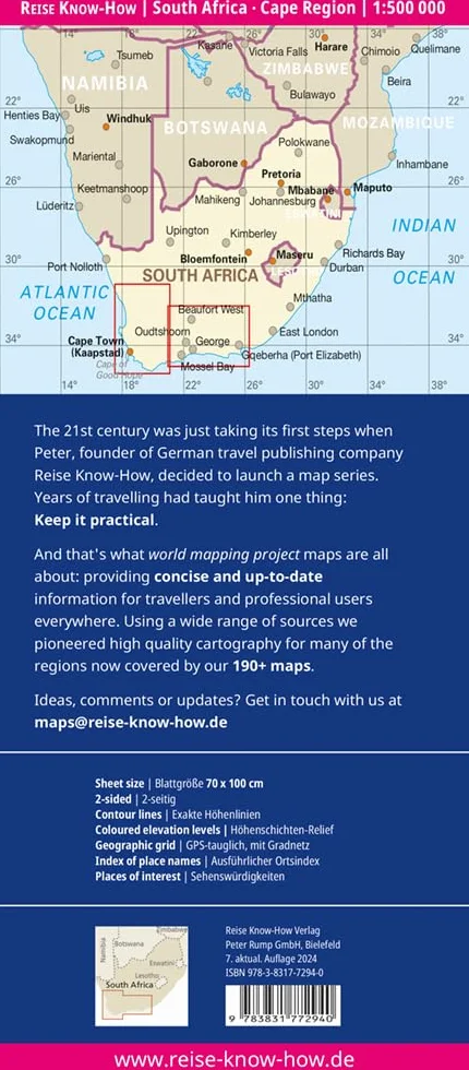 Reise Know-How Landkarte Südafrika Kapregion 1 : 500.000: reiß- und wasserfest (world mapping project)