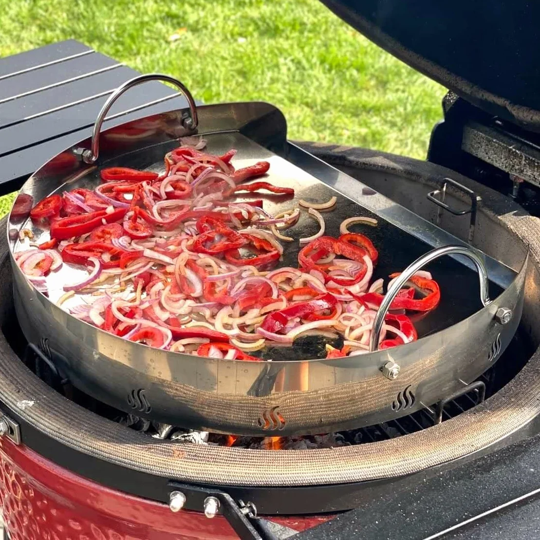 BBQ-TORO uniwersalna płyta grillowa ze stali nierdzewnej, do grilla gazowego, kulistego i wielu innych