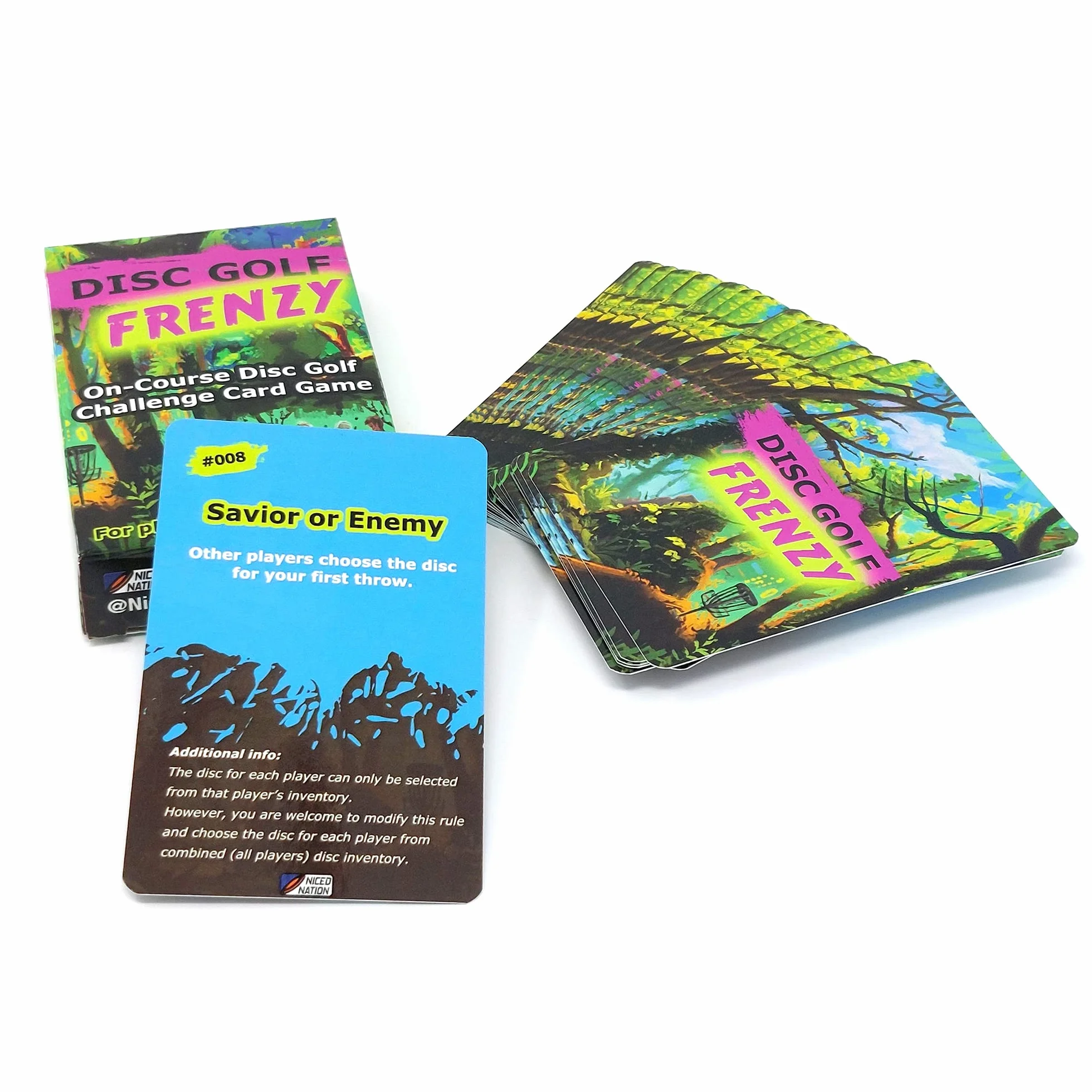 Disc Golf Frenzy – gra karciana Disc Golf Challenge – karty z wyzwaniami do golfa dyskowego