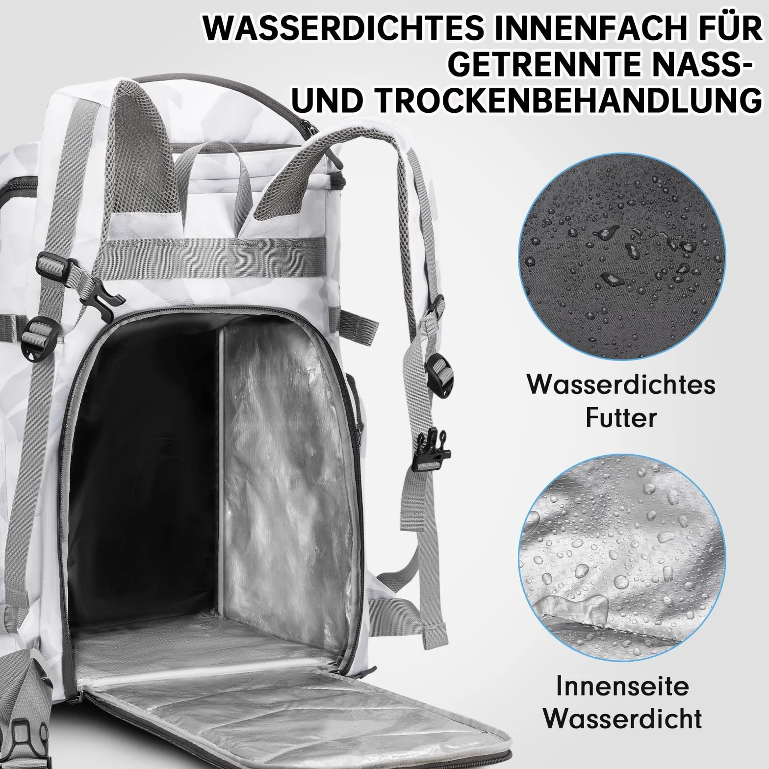 YOREPEK Torba na buty narciarskie 65 l, plecak z 8 kieszeniami, wodoodporne torby na buty narciarskie do podróży samolotem, torba na sprzęt narciarski, plecaki na buty, kask, gogle, rękawiczki