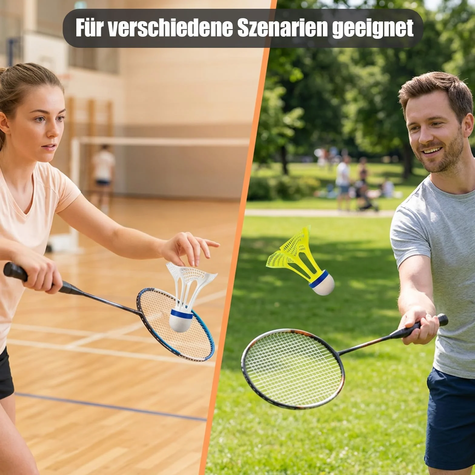 Lotki odporne na wiatr 10 sztuk żółto-białe do treningu sportowego