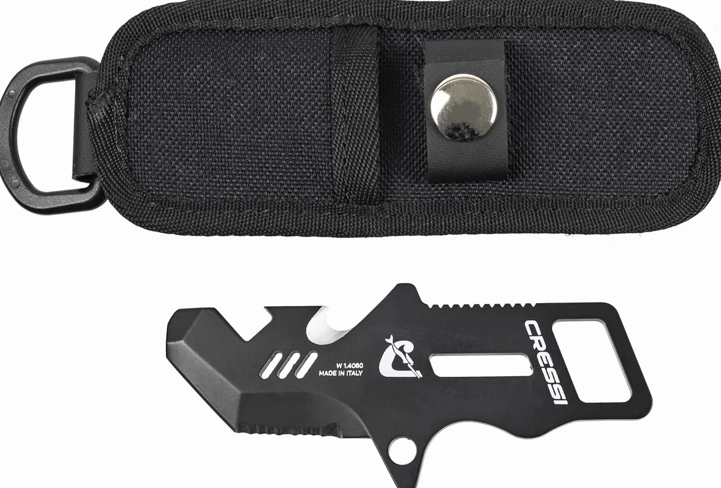 Cressi Kai Mini Knife Profesjonalny Nóż Do Nurkowania, Czarny