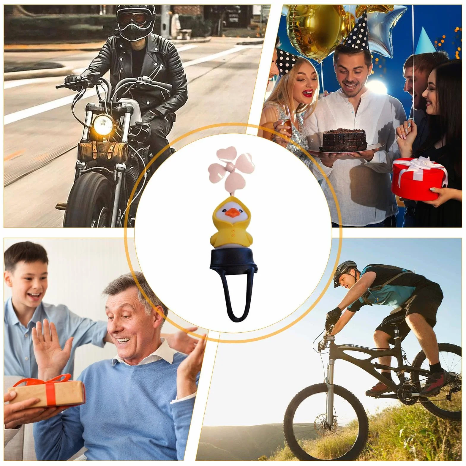Bicycle Dashboard Decor Windmill Handlebar Ornament Cute Sturdy Weather-Resistant 3.15x2.36 inches