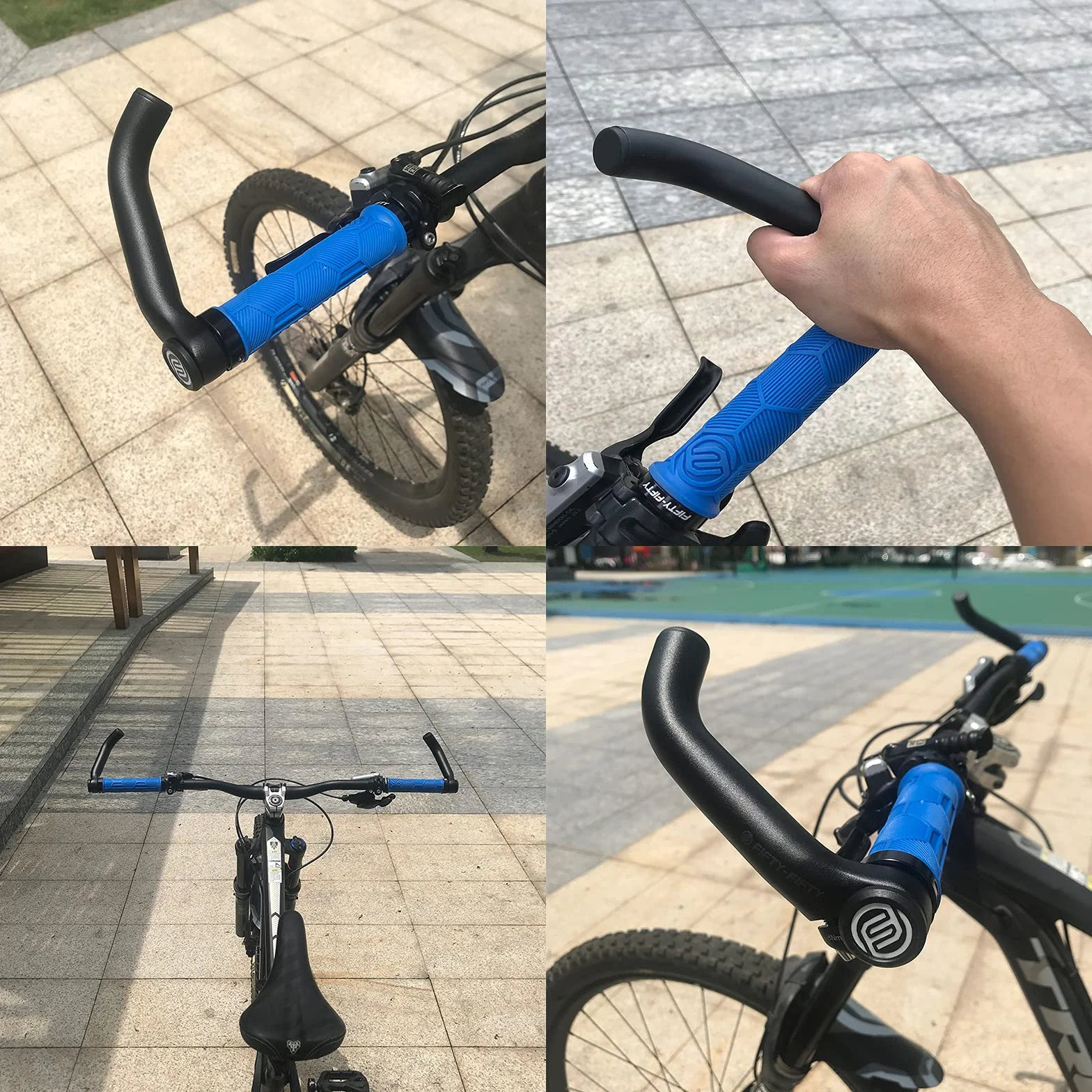 FIFTY-FIFTY Końce kierownicy rowerowej, Bar Ends rower, stop aluminium