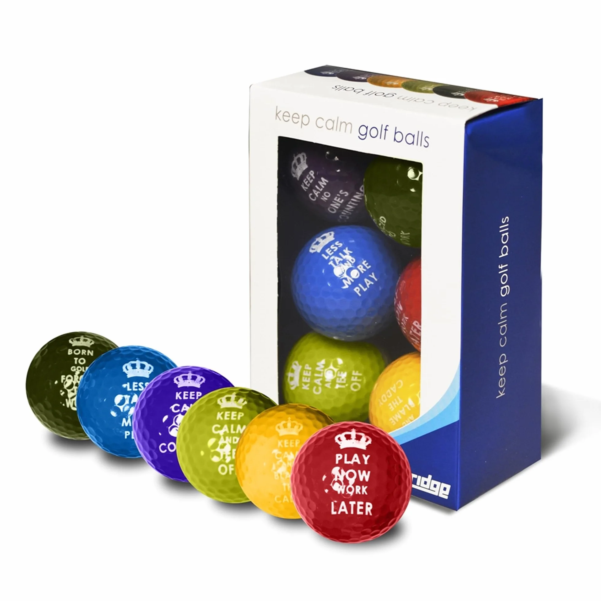 Longridge Keep Calm piłki golfowe, 6 sztuk