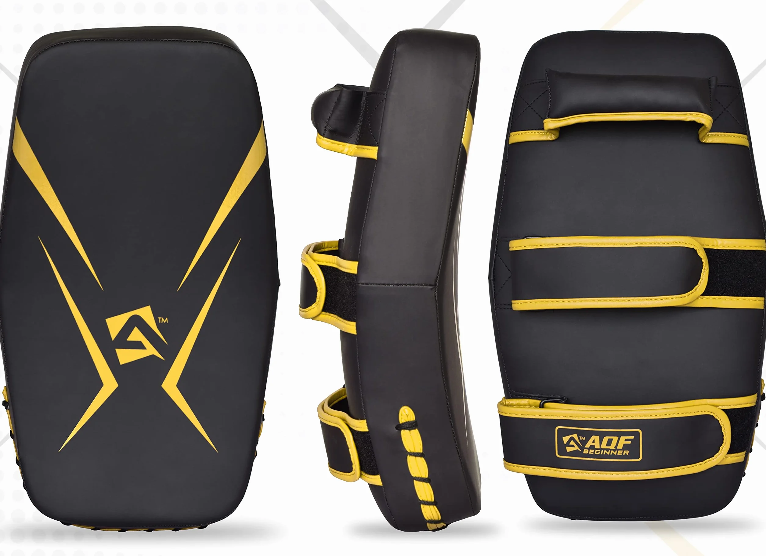 AQF Tajskie Klocki Do Kickboxingu Muay Thai Pad Z Solidnym Uchwytem, Maya Hide Leather Zakrzywiona Tarcza Strike Dla Boksu MMA Sztuk Walki Taekwondo, Treningu Sportów Ciosy