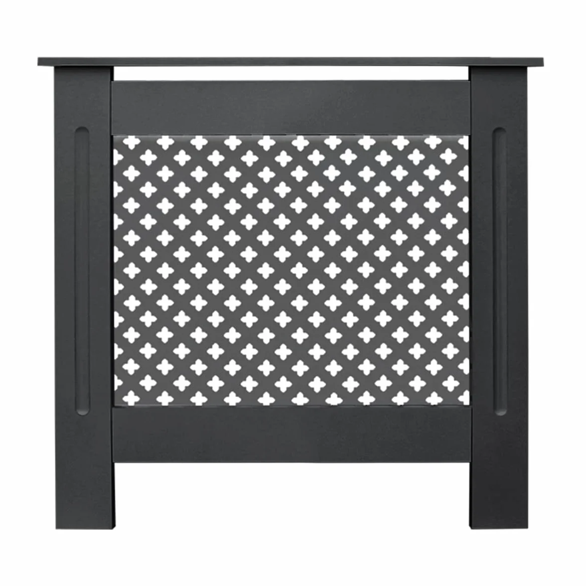 ML-Design oslona grzejnika z wzorem plastra miodu 78x19x82cm antracytowa wykonana z MDF lakierowana do sypialni salonu oslona grzejnika oslona grzejnika grzewczego oslona grzejnika grzewczego