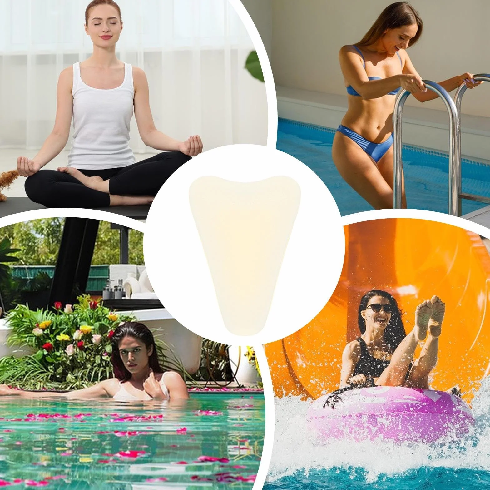 Silicone Private Parts Protector Pad Adhesive Cover For Women 6.3x8.5cm Reusable Invisible