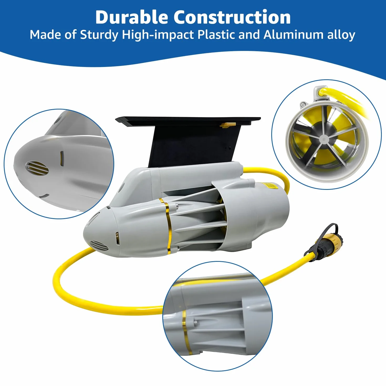 Trolling Motor for SUP, Bellyboat Thruster 9KM/H Speed Inflatable Stand-Up Paddleboard Kayaks Fishing Boats 18Lbs Thrust