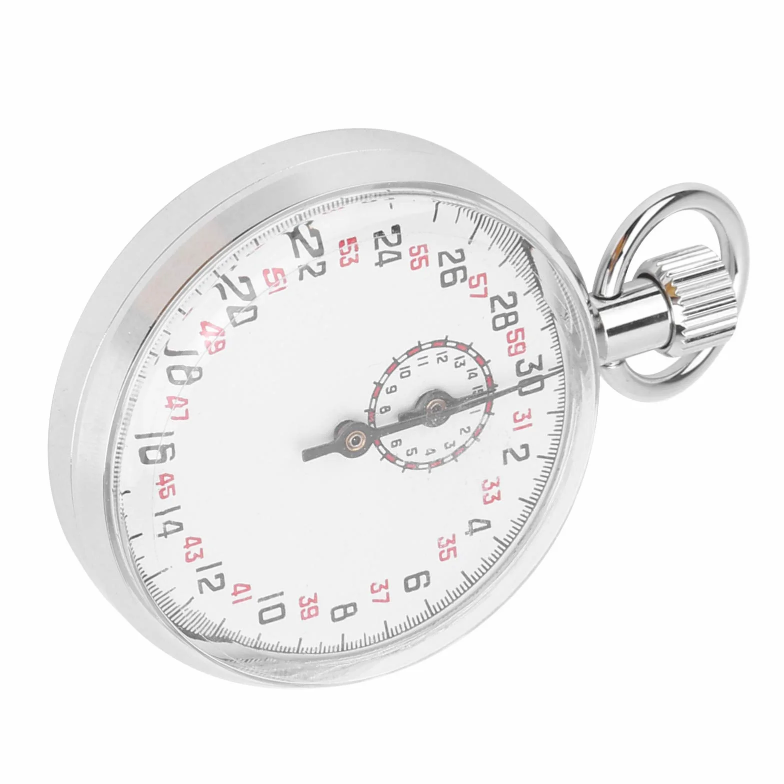 Mechaniczny Stoper Sportowy Ze Stali Nierdzewnej Chronograf Timer Przenośny Minutnik