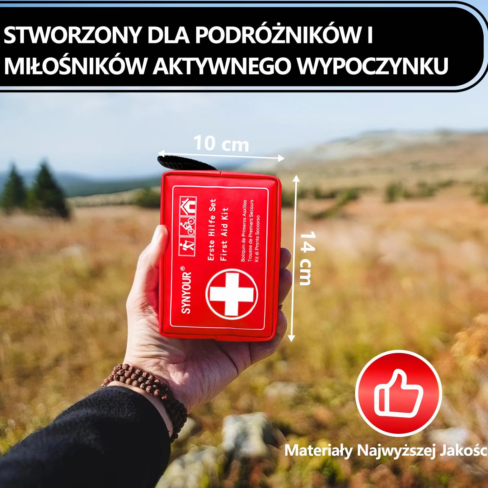 Mini Zestaw Pierwszej Pomocy 80 Sztuk Apteczka Turystyczna Samochodowa Podróżna