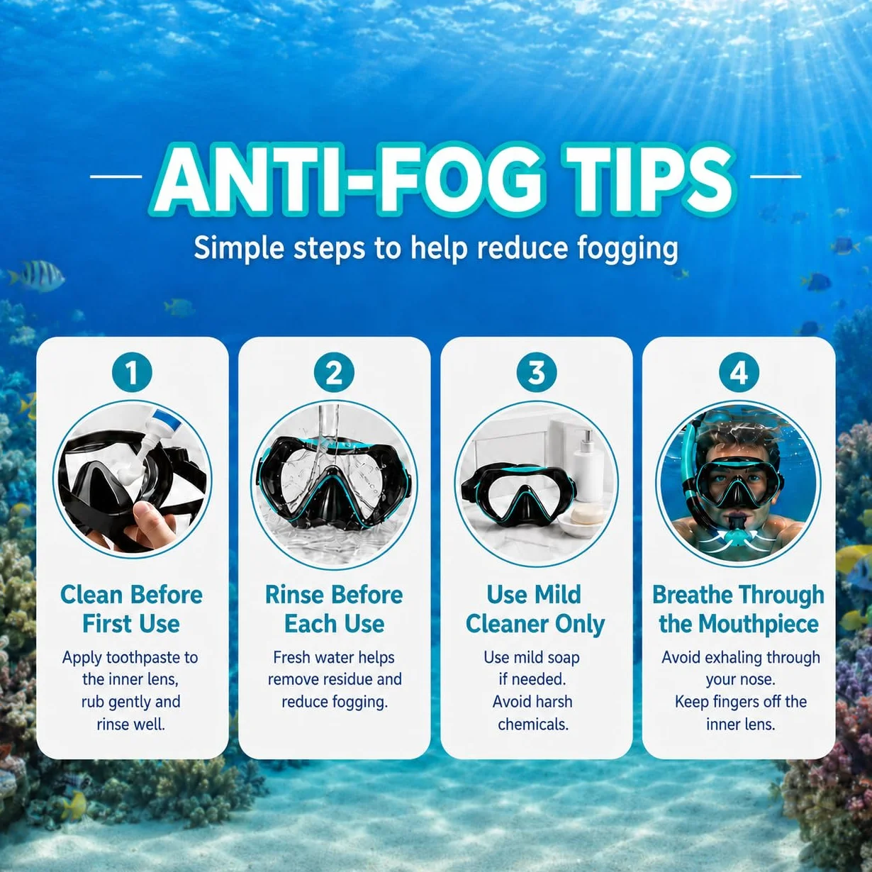 Zestaw do snorkelingu sucha maska z fajką ochrona przed zaparowaniem panoramiczny widok 180°