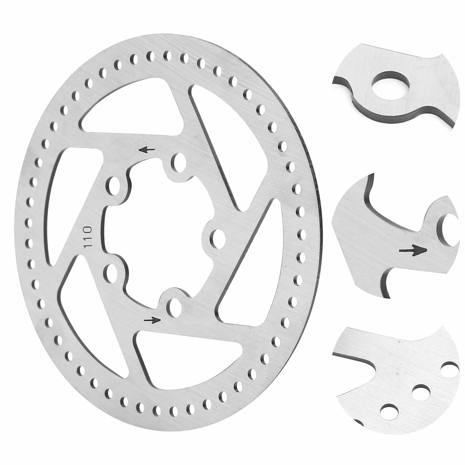 Tarcza Hamulcowa ze Stali Nierdzewnej 110mm 5 Otworów do Skuterów M365