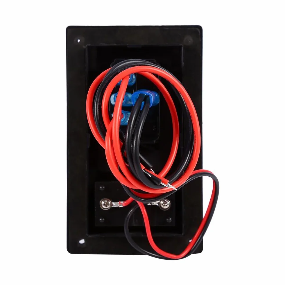 Akozon panel testowy akumulatora 12V DC LED woltomierz łodzi morskiej przełącznik kołyskowy ON-OFF-ON