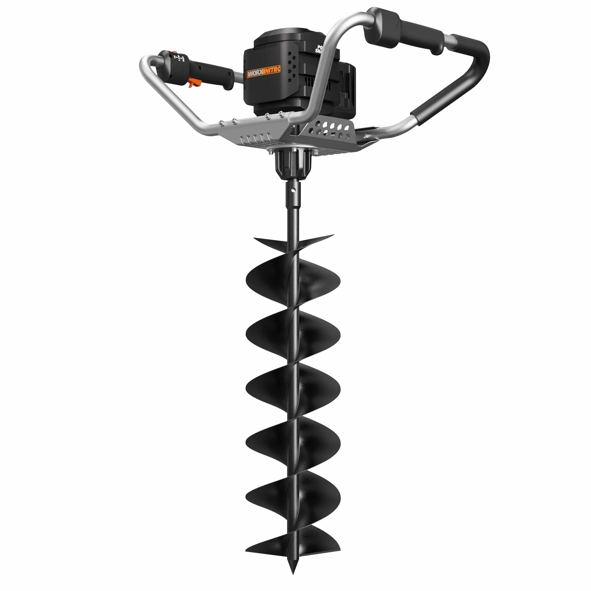 WORX NITRO Bezprzewodowy świder glebowy 40 V - silnik bezszczotkowy, idealny do sadzenia drzew i kopania otworów, 2 tryby - kompaktowy i ergonomiczny - dostarczany bez baterii i ładowarki - WG865E.9