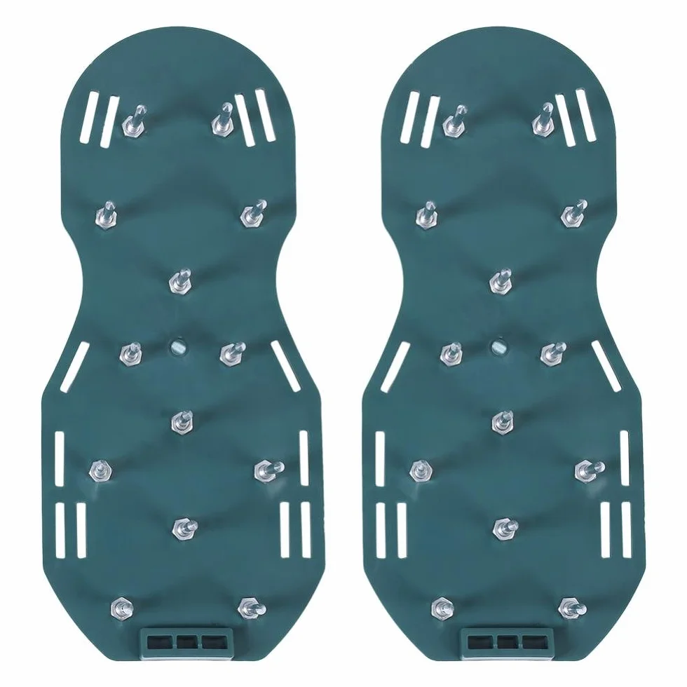 Buty Napowietrzające Trawnik z Gwoździami, Napowietrzacz Trawnika z Paskami Zaciskowymi 4 i Nierdzewnymi Końcówkami do Sandałów z Napowietrzaczem Trawnika, Jeden Rozmiar Pasuje do(4 Riemen)