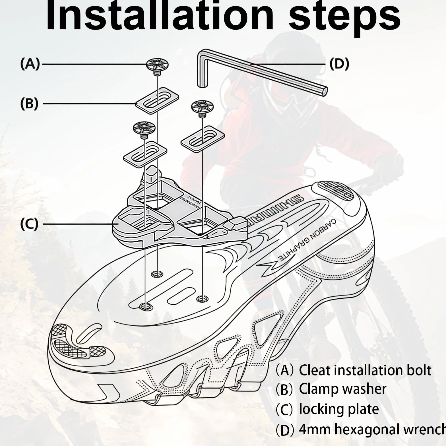 SPD Cleats do butów rowerowych kompatybilne z Shimano SPD SL, zestaw antypoślizgowy czerwony