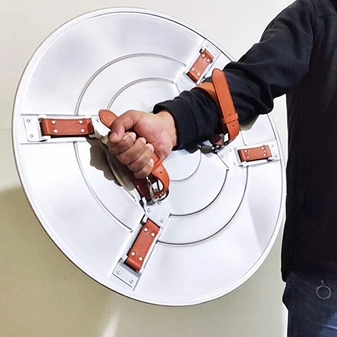 Kapitan tarcza 56 cm kapitan okrągła tarcza metalowa replika Halloween średniowieczna zbroja tarcza cosplay, tarcza, LARP bojowa tarcza czerwona rustykalna vintage dekoracja domu prezenty teatr zabawa