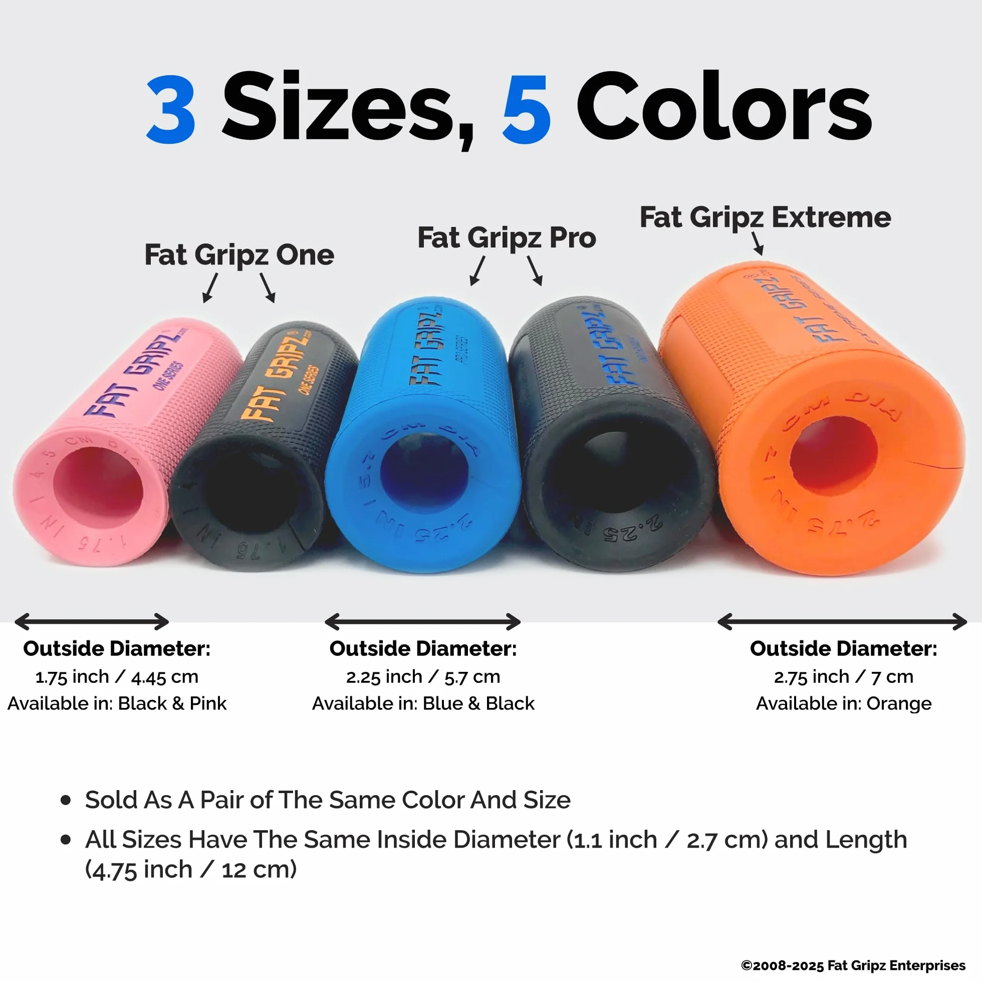 Fat Gripz Rozmiar Uniwersalny 4,4 cm Średnica zewnętrzna