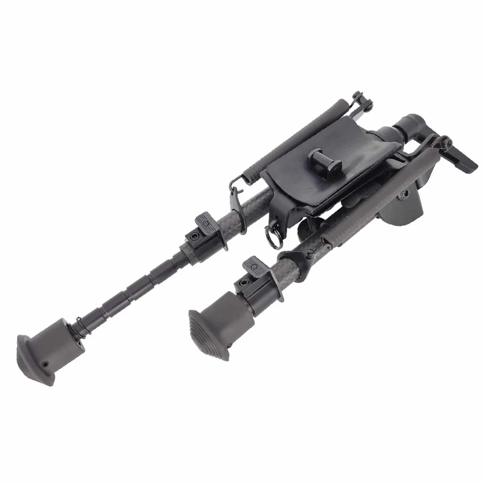 15-23 cm regulacji wysokości Bipod Carbon do broń Taktyczne dwójnóg składane nacięte nogi obrotowe z dźwignią blokującą