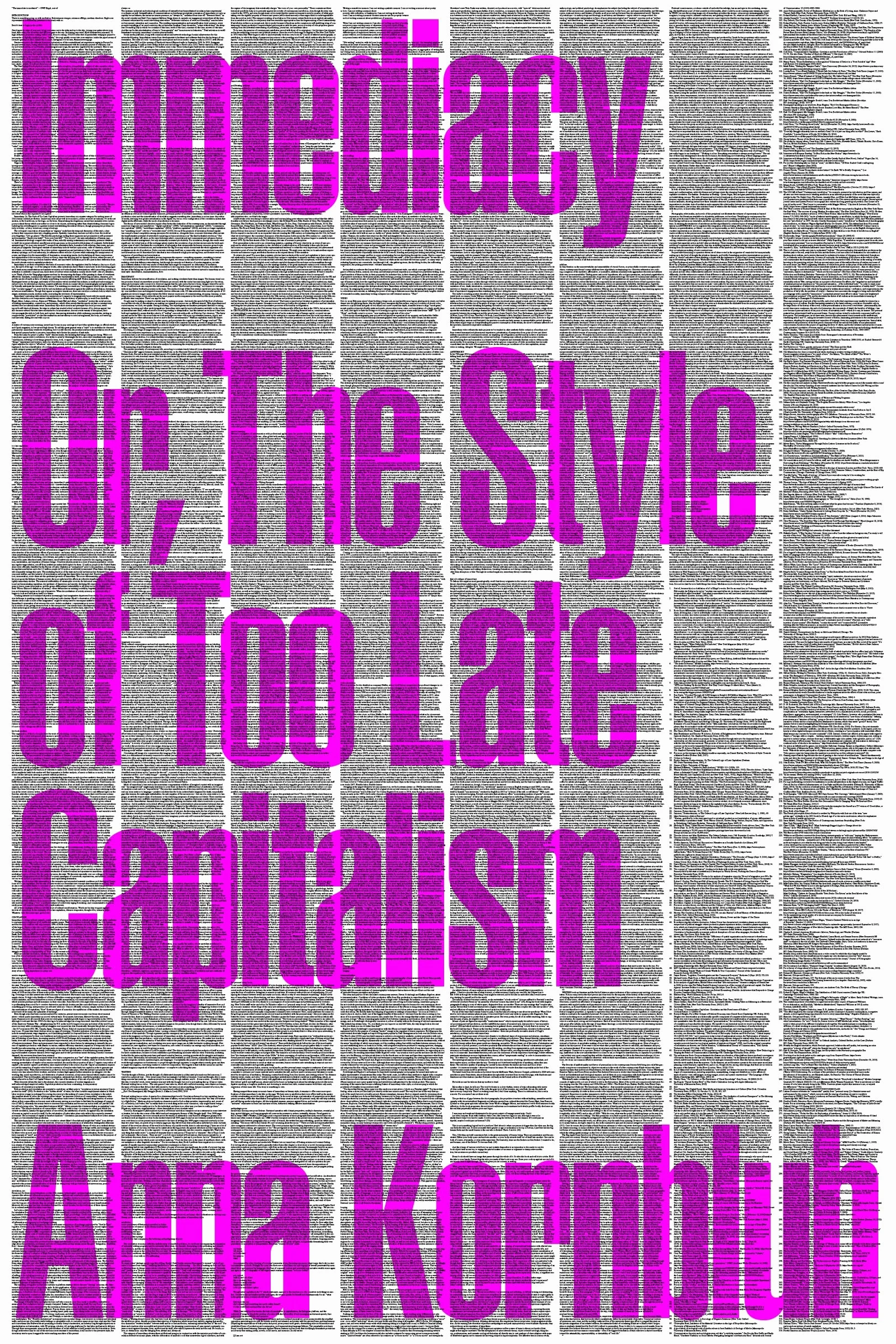 Immediacy: Or, the Style of Too Late Capitalism