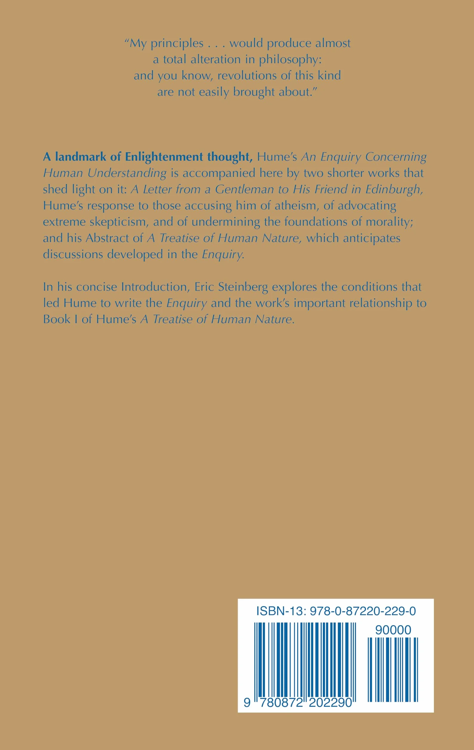 An Enquiry Concerning Human Understanding: with Hume's Abstract of A Treatise of Human Nature and A Letter from a Gentleman to His Friend in Edinburgh (Hackett Classics)