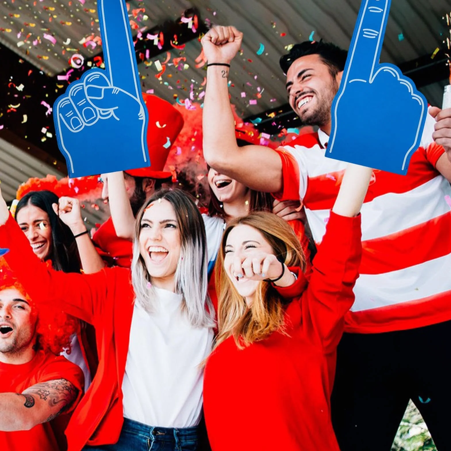 Olbrzymi palec piankowy, numer 1, pusta piankowa ręka cheerleaderka, pianka do kibicowania na imprezach sportowych, duże piankowe dłonie na zawody cheerleaderek