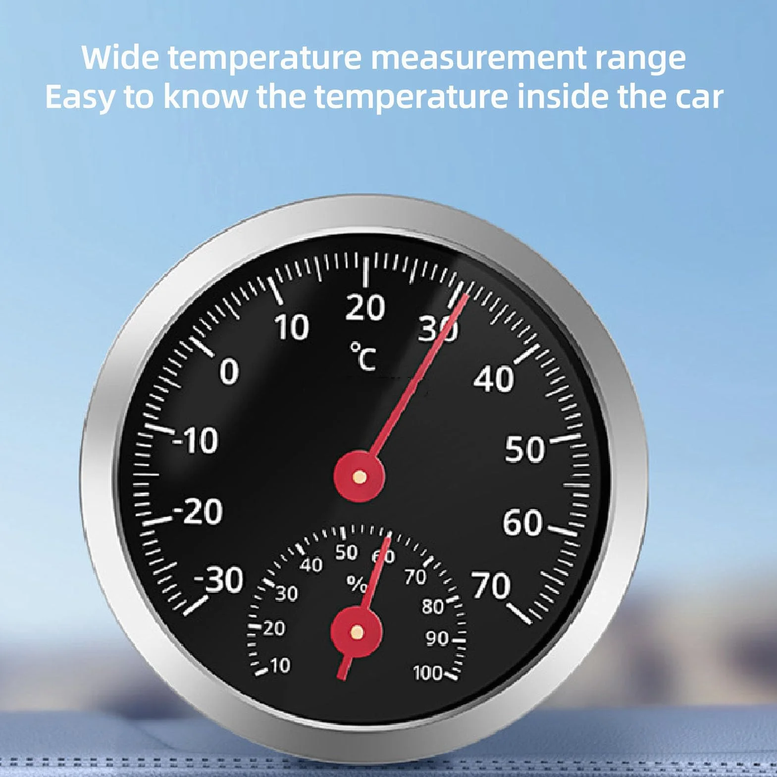 Higrometr Termometru Samochodowego, 2 w 1 Mechaniczny Miernik Wilgotności Analogowej Temperatury dla Akcesoriów do Sauny w Saunie