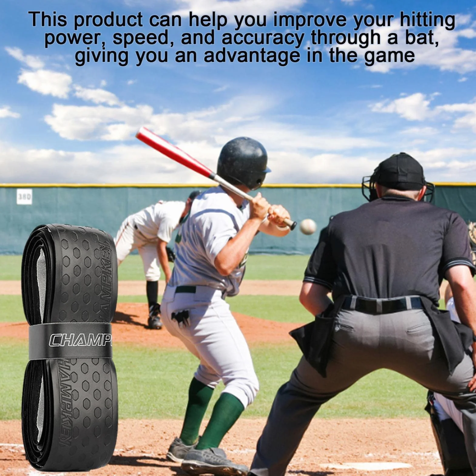 Générique Bat Grip Tape do baseballu | 1m antypoślizgowa nakładka do tenisa, antypoślizgowa nakładka na uchwyt rakietowy, pas pochłaniający pot do hantli