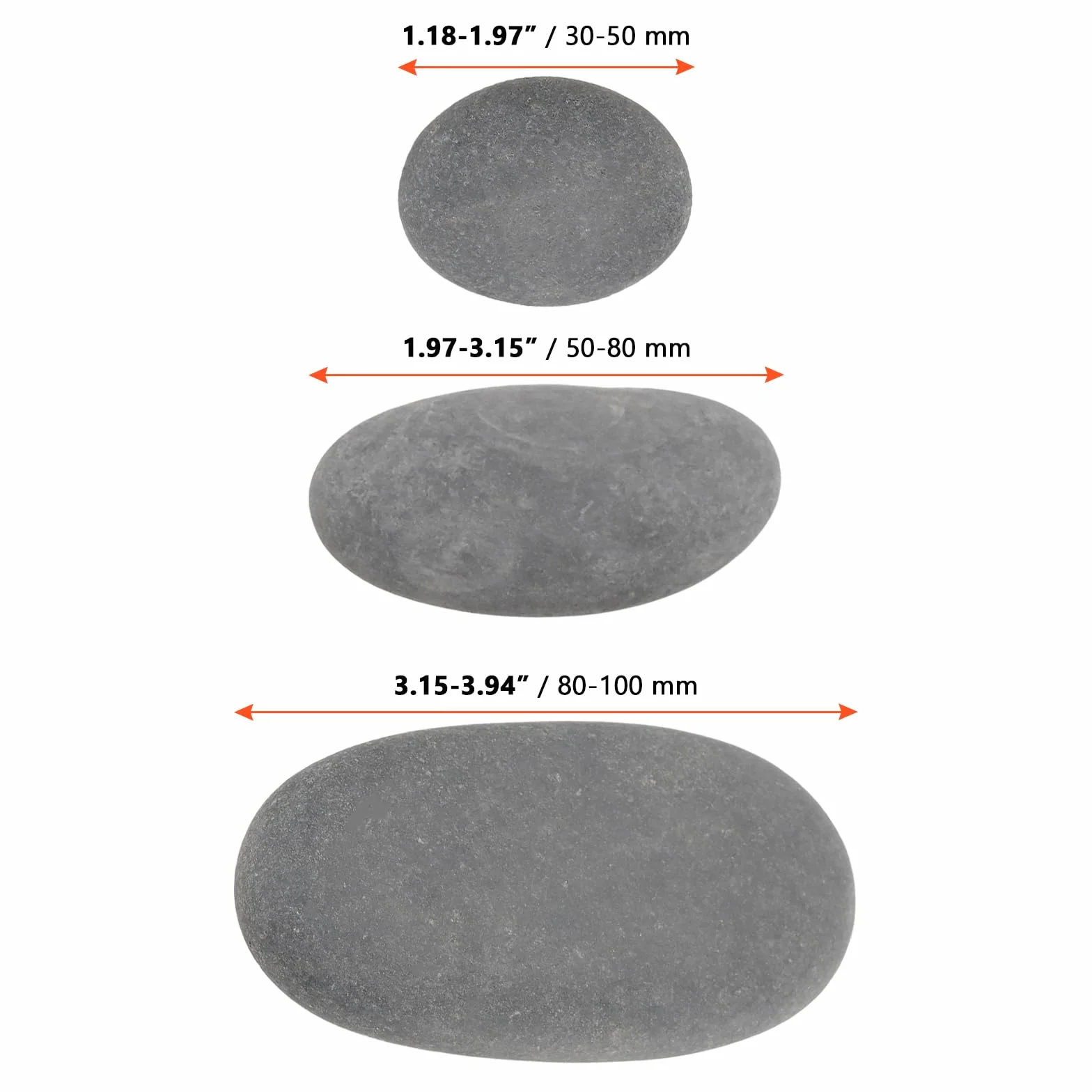 SINJEUN 25 sztuk kamyków do malowania, 3-5 cm, 5-8 cm, 8-10 cm, kamienie dekoracyjne, kamienie naturalne, do majsterkowania, dekoracji
