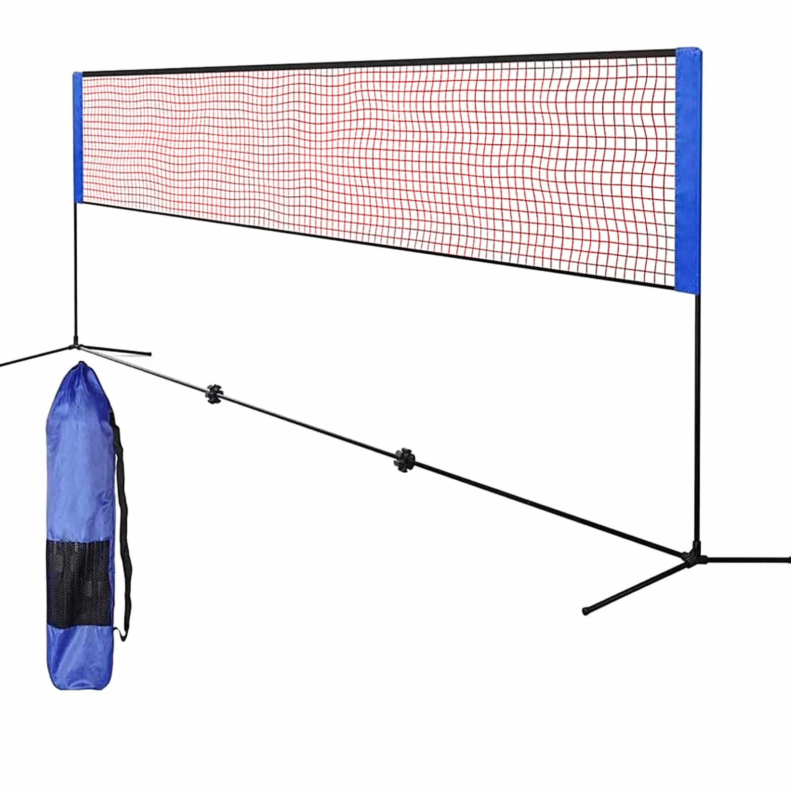 Best Sporting siatka do siatkówki 4 w 1 310 cm, regulacja wysokości 90-220 cm, do badmintona, tenisa i piłki nożnej