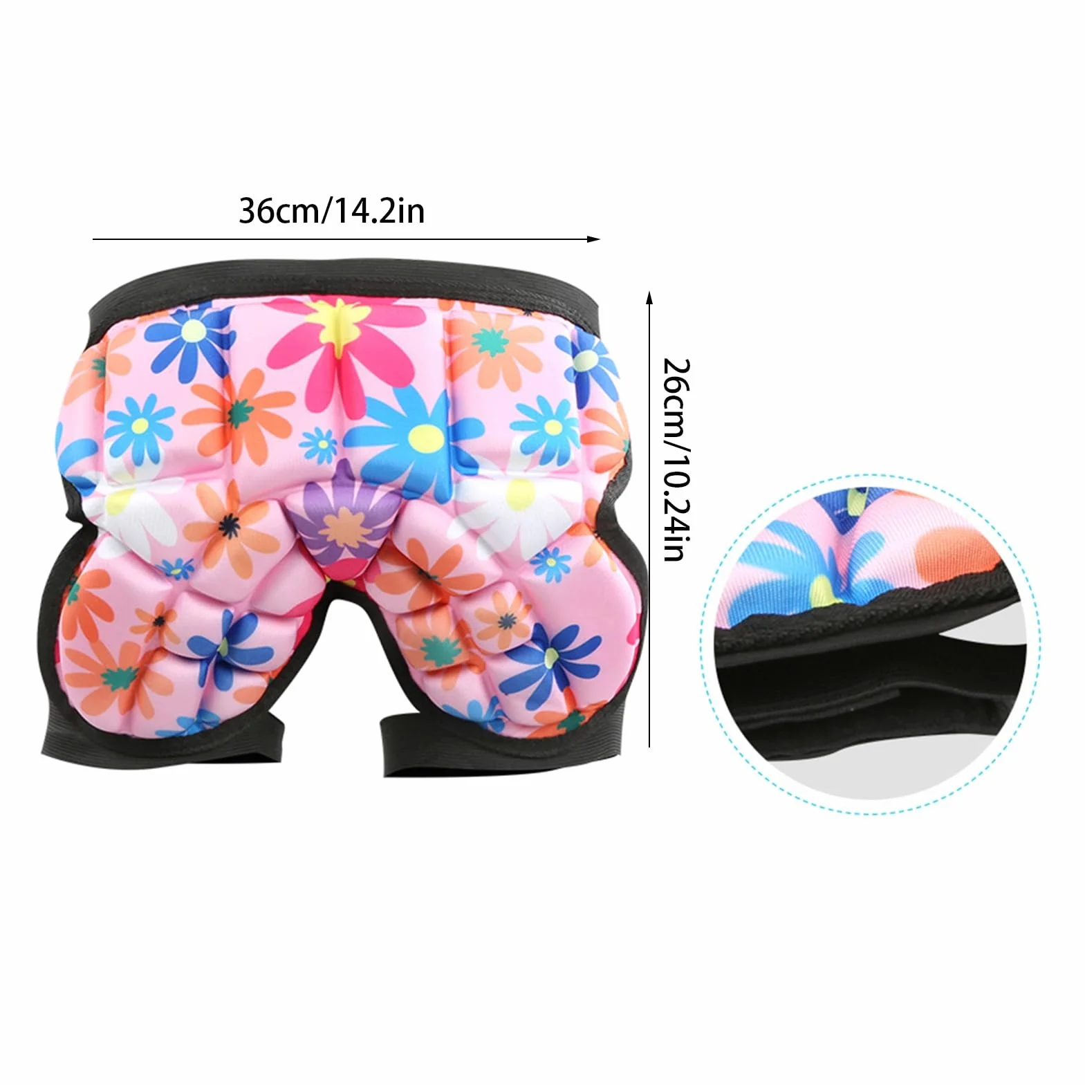Ochraniacz na narty i biodra Eva Elastic Cotton Pad dla dzieci, odporny na uderzenia, Skating Protect Tailbone, czerwony