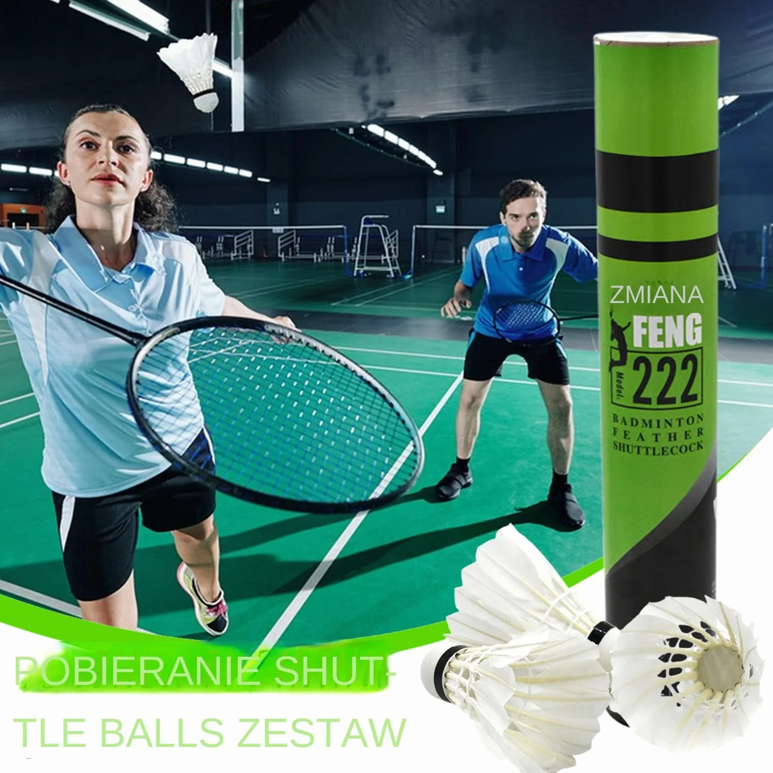 Badminton Shuttle — wysoka wydajność w zawodach sportowych | Konstrukcja gęsi z trwałego korka, stała trajektoria podczas treningu klubowego i zabawy rekreacyjnej 26,38 x 13,78 x 16,14
