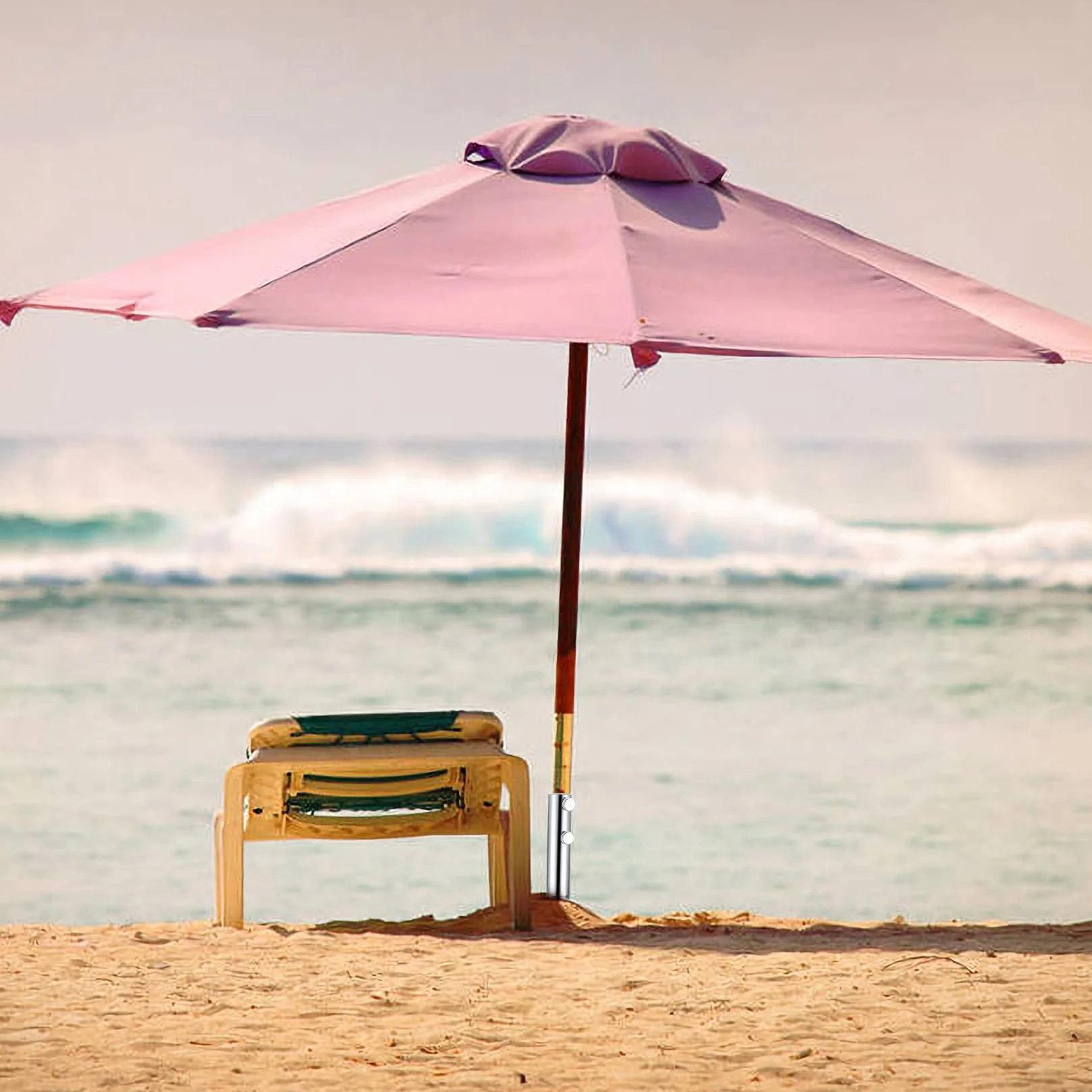 Kołek do wbijania w ziemię, trzpień do parasola przeciwsłonecznego, stojak na parasol przeciwsłoneczny z trzpieniem trawnikowym, uchwyt na parasol przeciwsłoneczny do stojaka, parasol ogrodowy