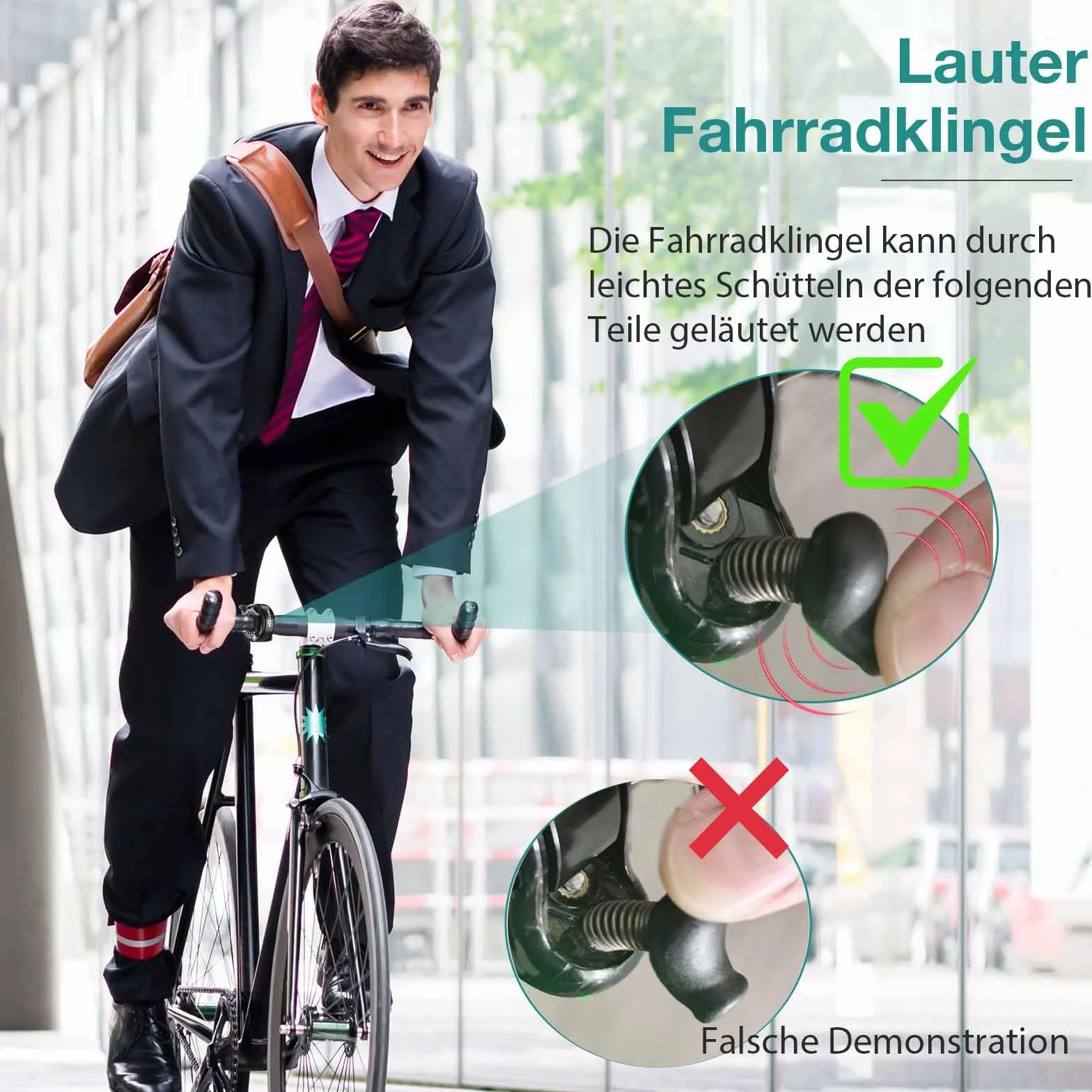 toptrek Dzwonek rowerowy 110 dB ze stopu aluminium 22,2-31,8 mm do MTB e-bike
